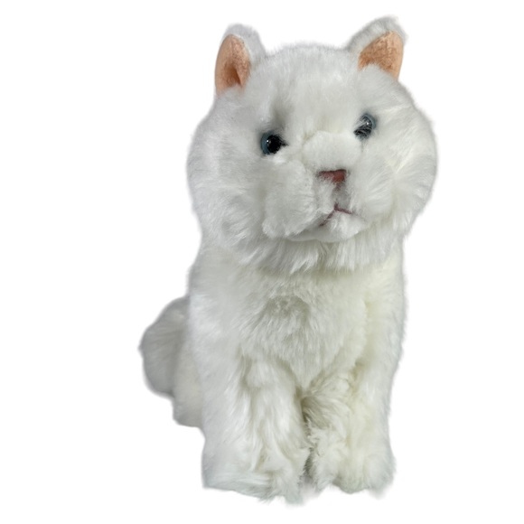 Webkins Signature Persian White Cat Gold Patch Vintage Ganz Plush Kitty No Code - Picture 15 of 16